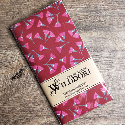 Wilddori 40 sheet Blank Insert - Red Gum Blossom