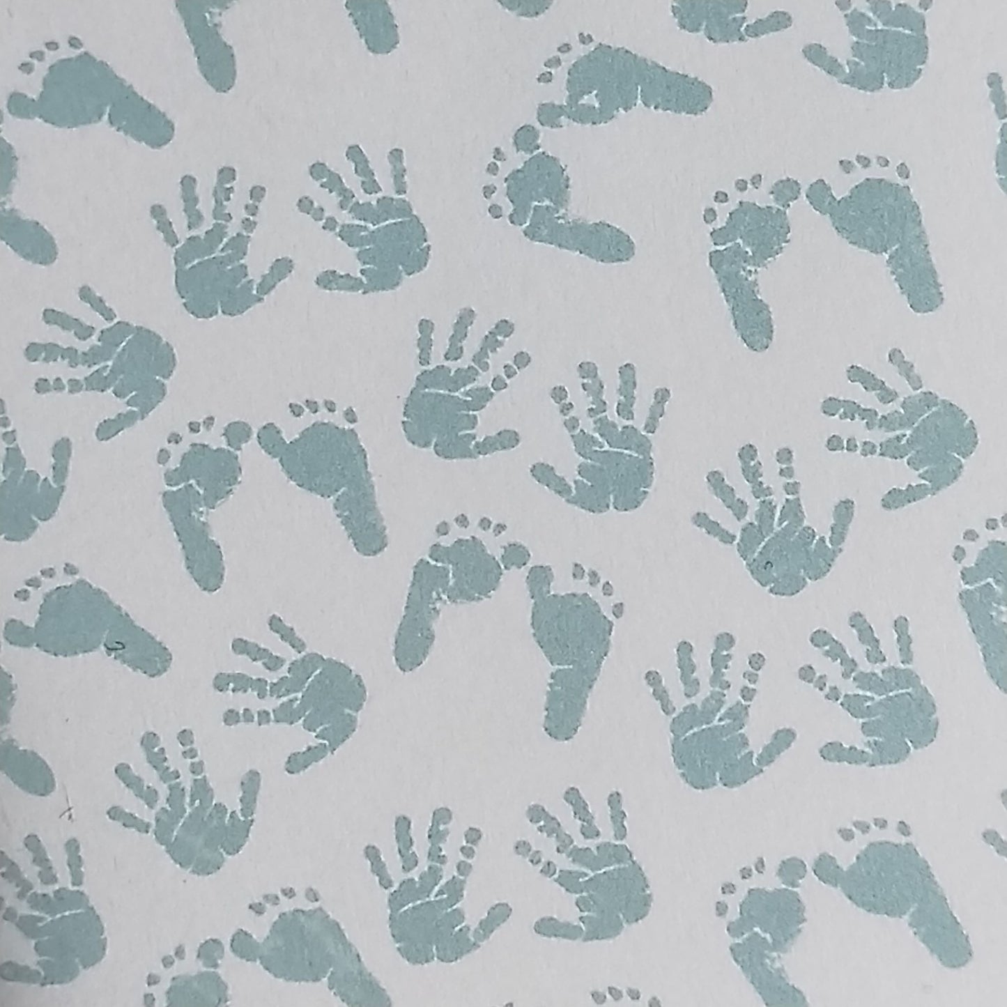 Wilddori 40 sheet Blank Insert - Baby Boy Hand and Foot Print