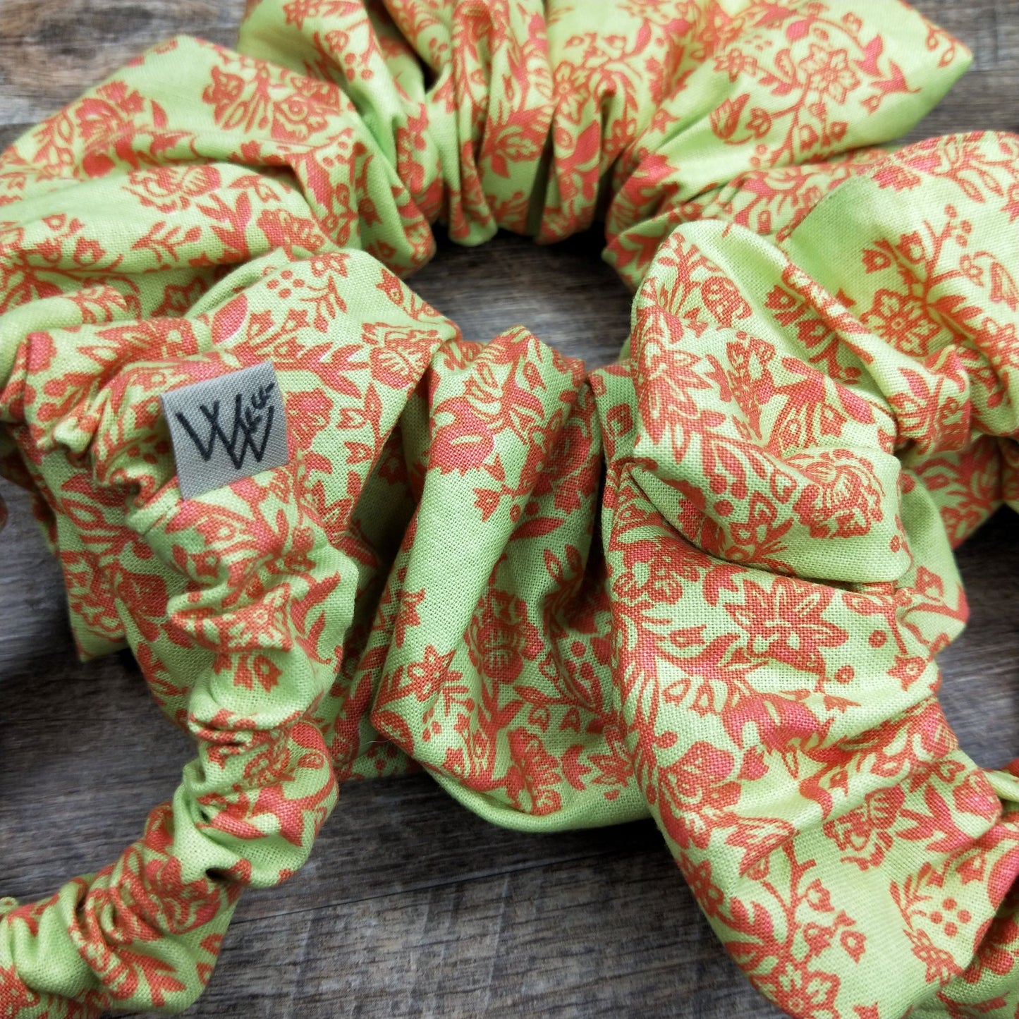 Scrunchies - Lime and Orange Floral