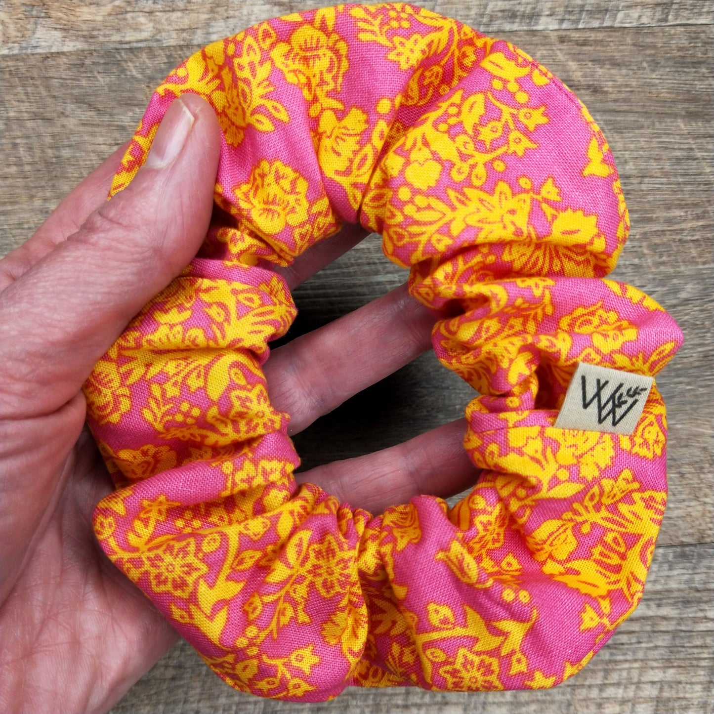 Scrunchies - Pink and Gold Floral