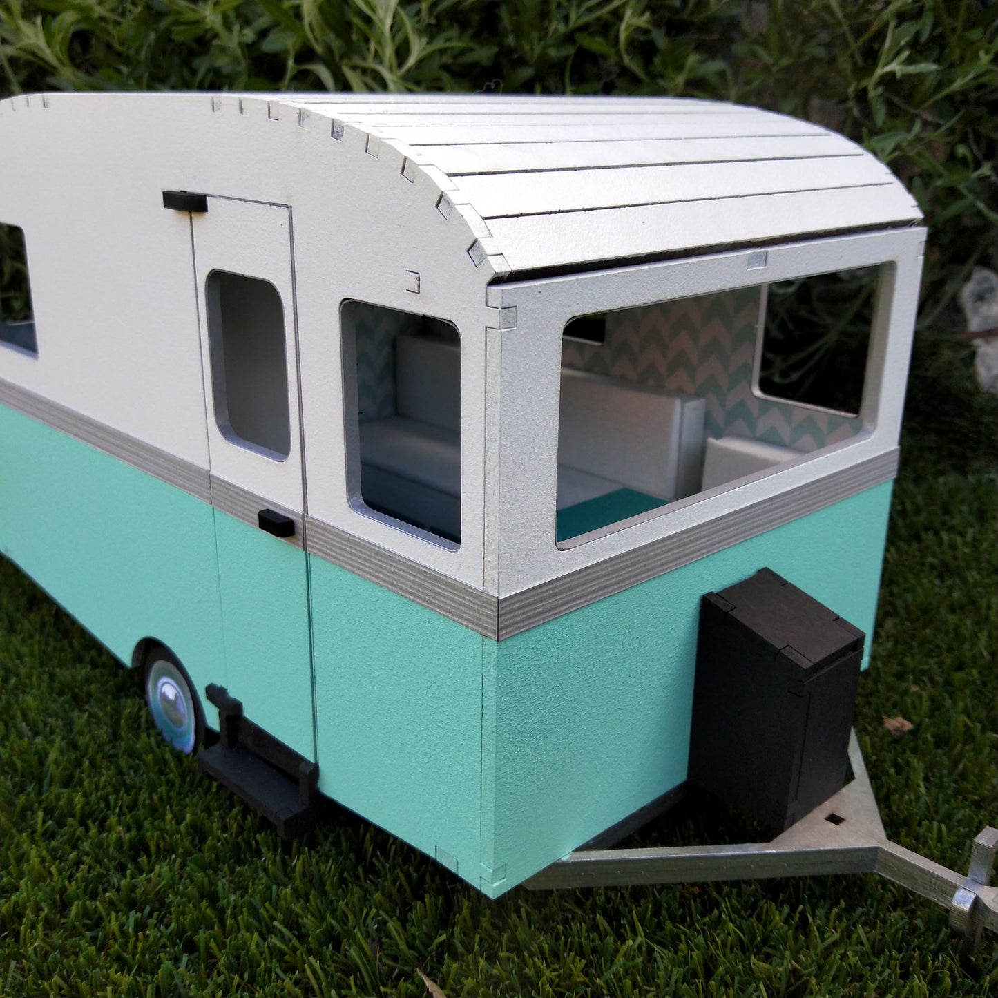 DIY KIT Retro Mini Wooden Caravan