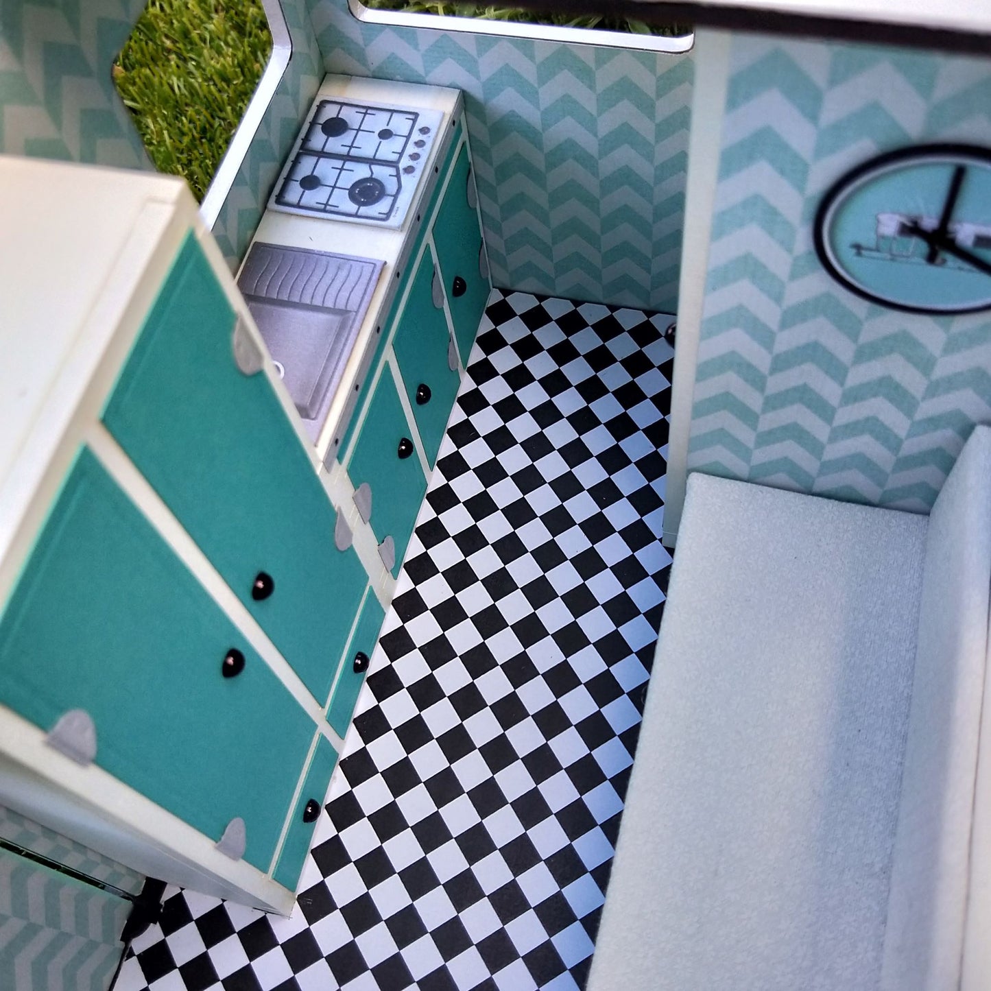 DIY KIT Retro Mini Wooden Caravan