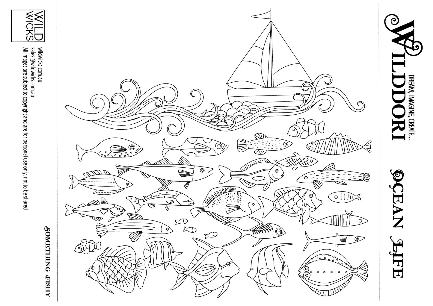 Wilddori Printable Colour In Pages Something Fishy