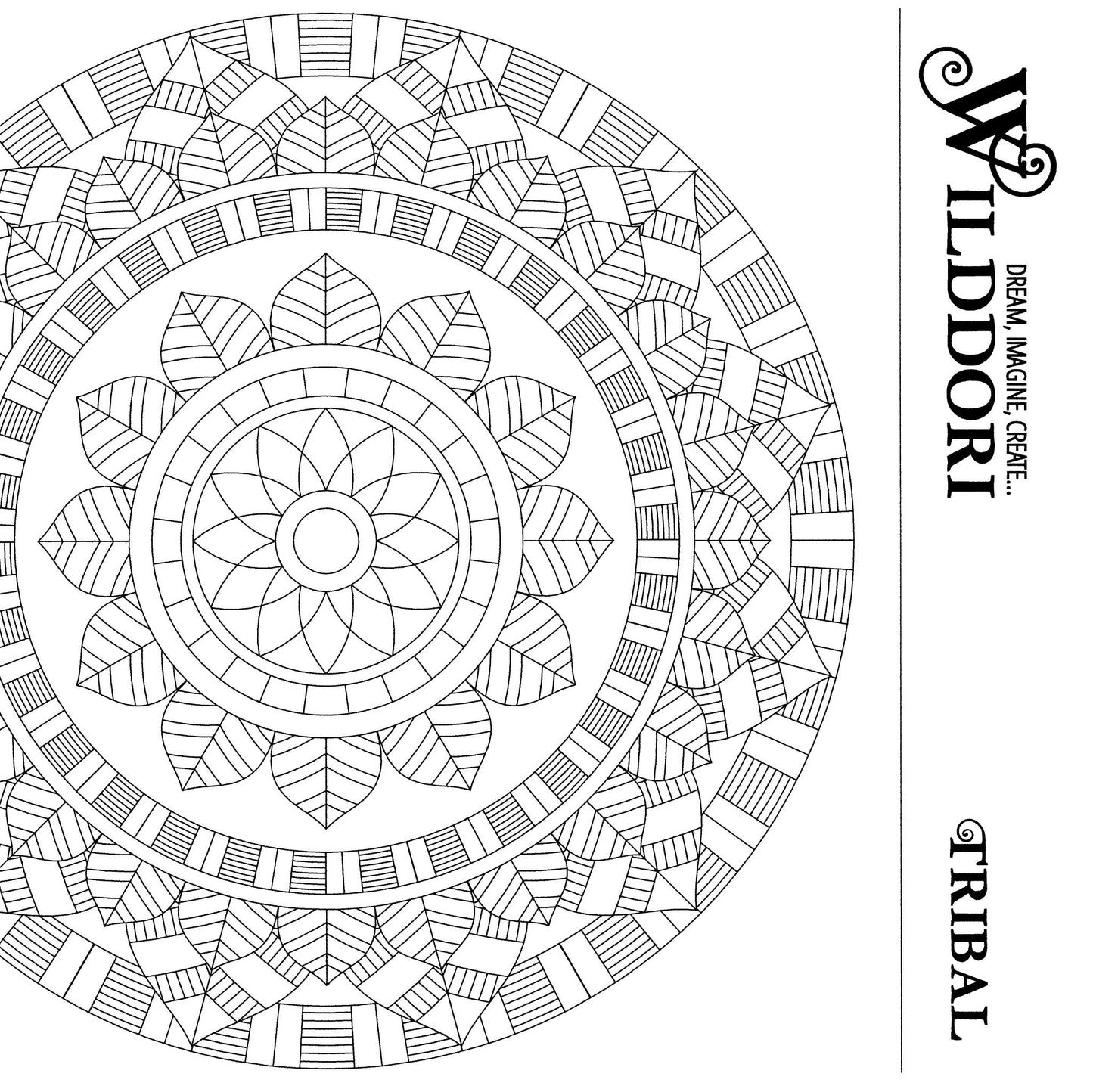 Wilddori Printable Colour In Pages Tribal 16