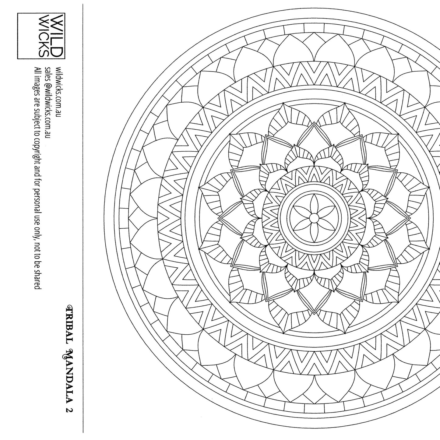 Wilddori Printable Colour In Pages Tribal 2
