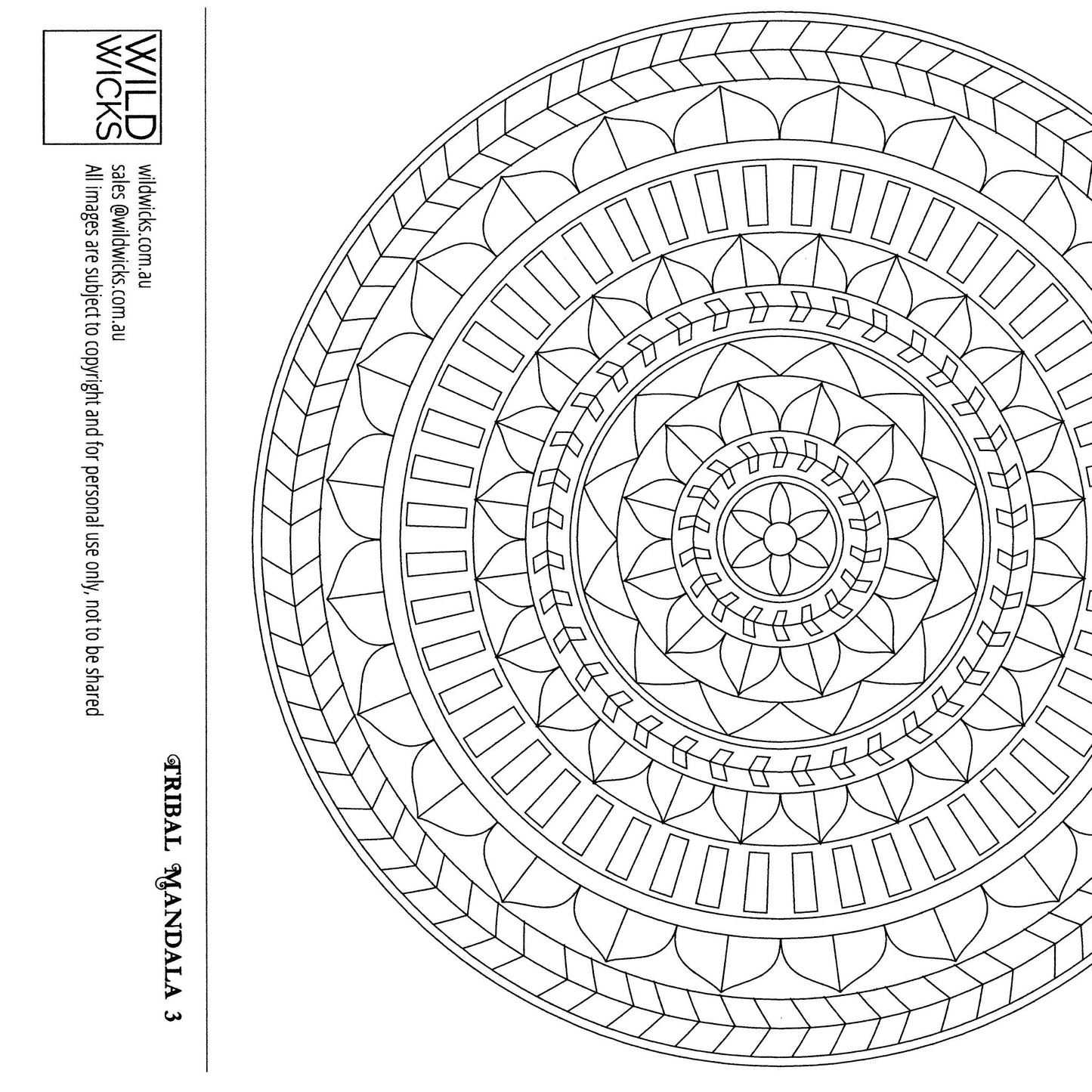 Wilddori Printable Colour In Pages Tribal 3