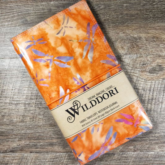 Wilddori Traveler's Notebook Cover Orange Dragonfly