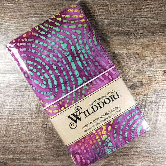 Wilddori Aqua Pink Traveler's Notebook Cover Batik