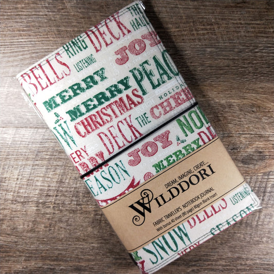 Wilddori Traveler's Notebook Cover Calico Merry Christmas