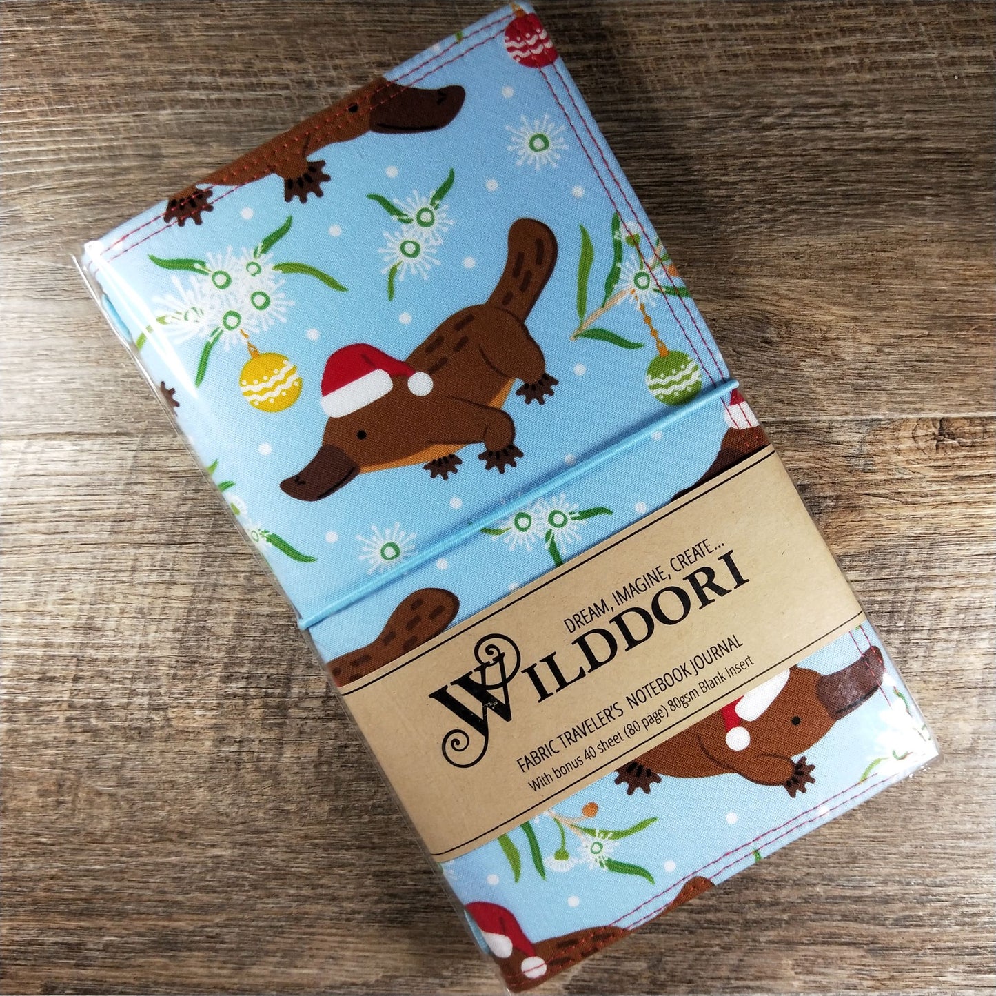 Wilddori Traveler's Notebook Cover Christmas Platypus