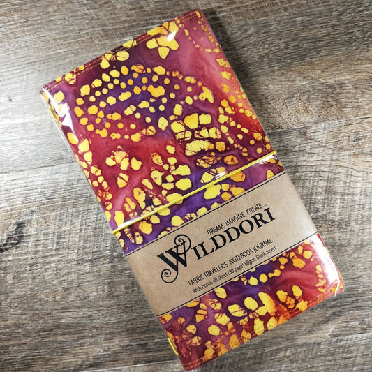 Wilddori Batik Yellow Red Purple Traveler's Notebook Cover