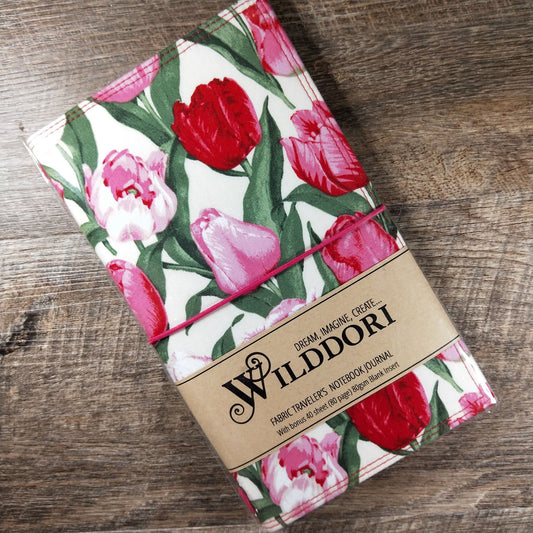 Wilddori Traveler's Notebook Cover Pink Tulips