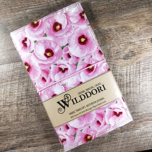 Wilddori Traveler's Notebook Cover Pink Flowers